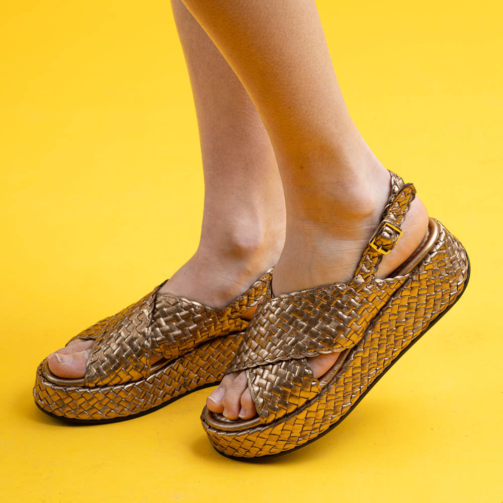 Pons Quintana 10829 Πλατφόρμες Slingback Χιαστί - Oassi