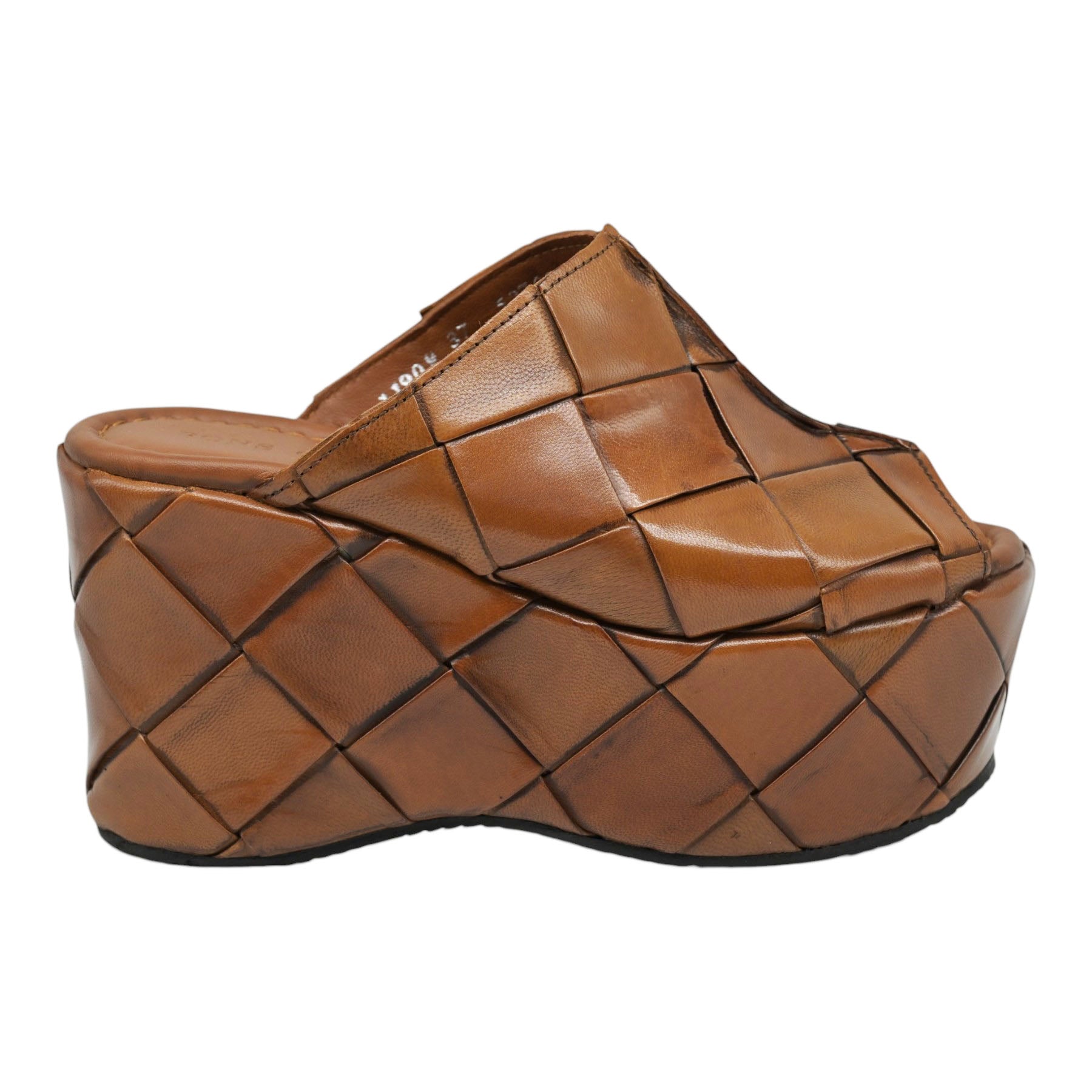 Pons Quintana 11909 Mules με Πλατφόρμα και Peep Toe - Toffee