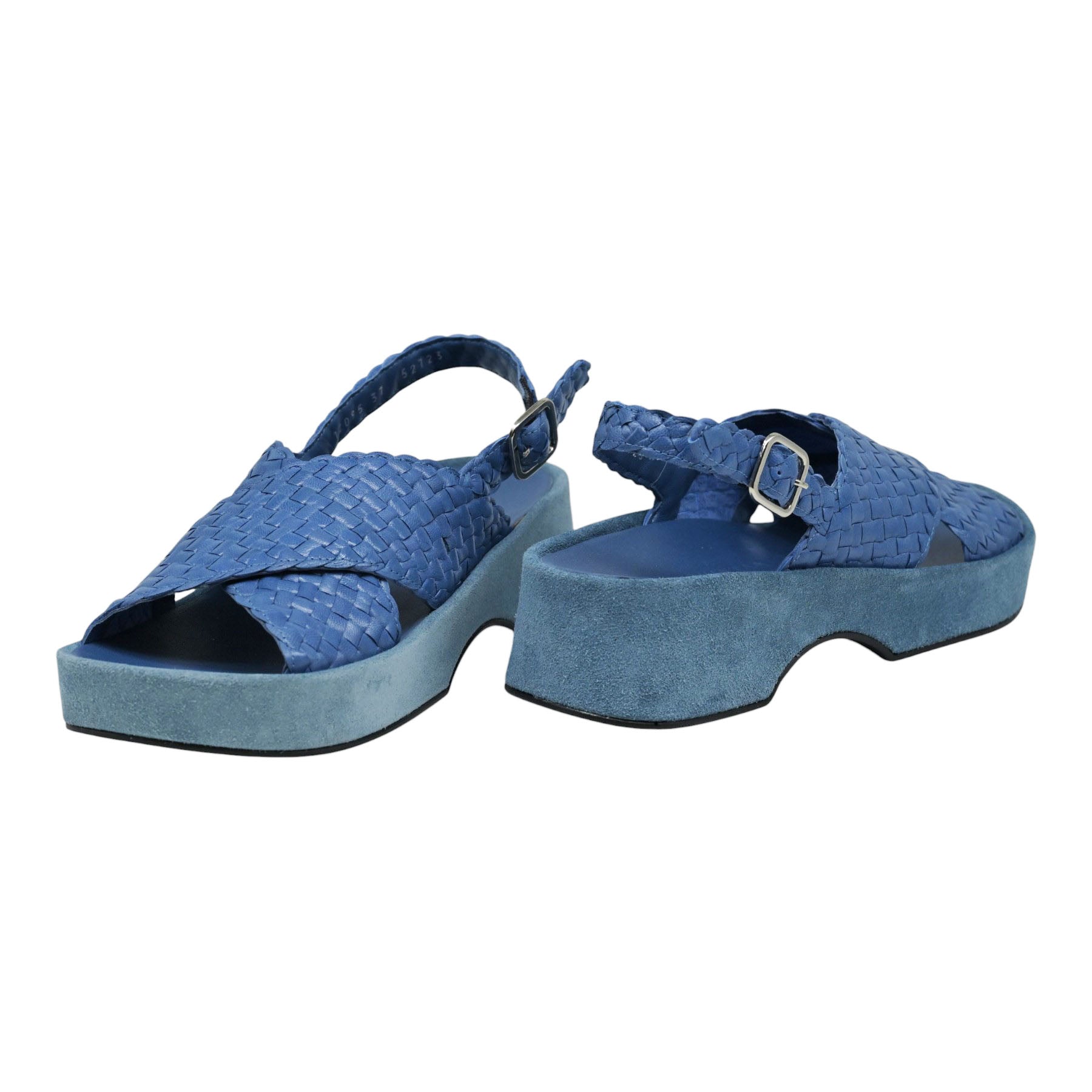 Pons Quintana 12095 Πέδιλα Πλεκτά Χιαστί - Jeans
