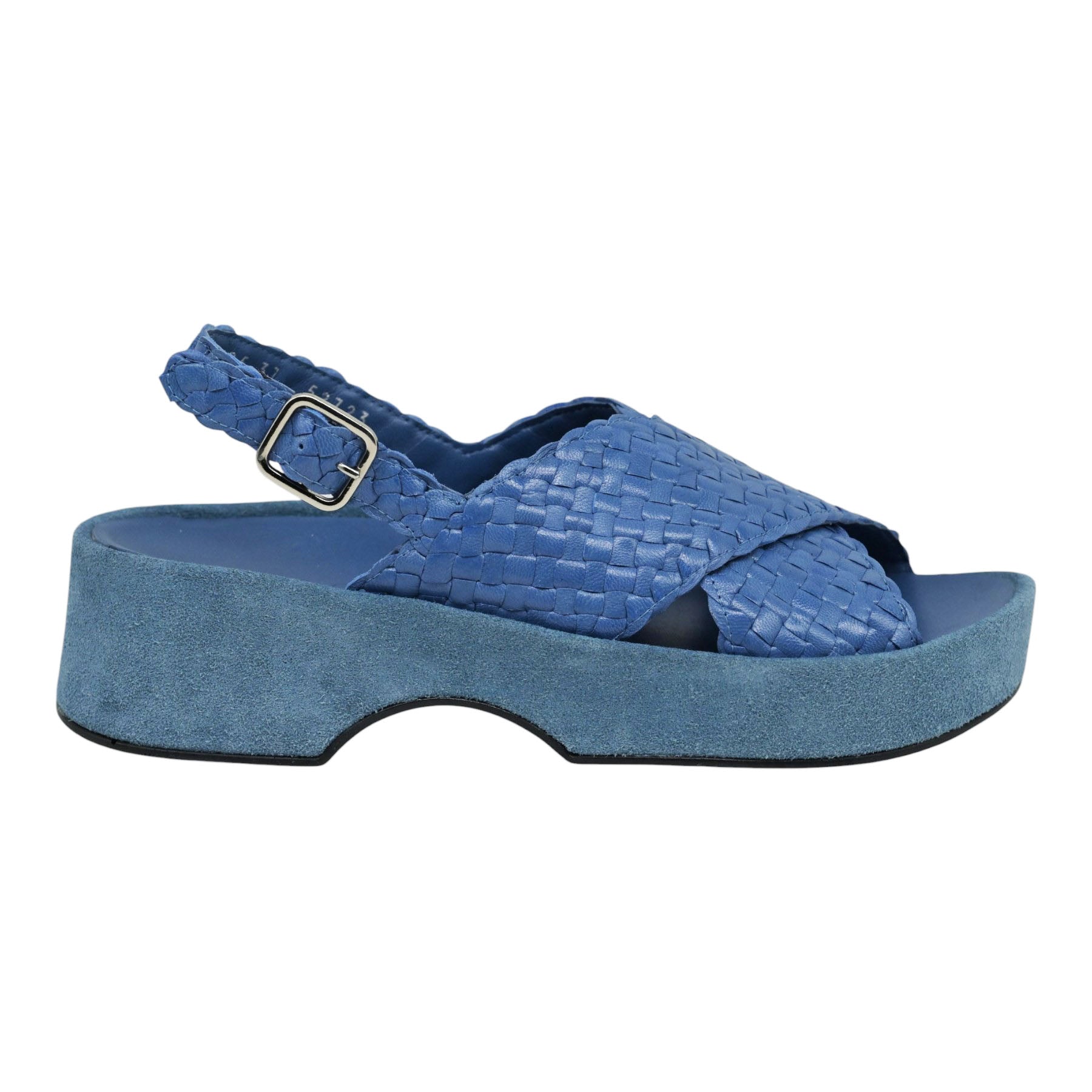 Pons Quintana 12095 Πέδιλα Πλεκτά Χιαστί - Jeans