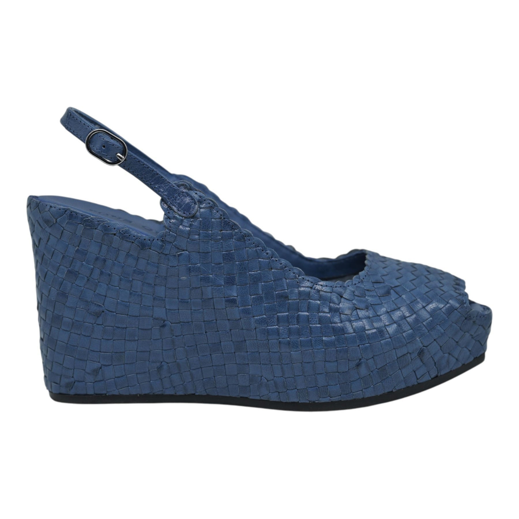 Pons Quintana Fancy Πλατφόρμες Slingback με Peep Toe - Jeans