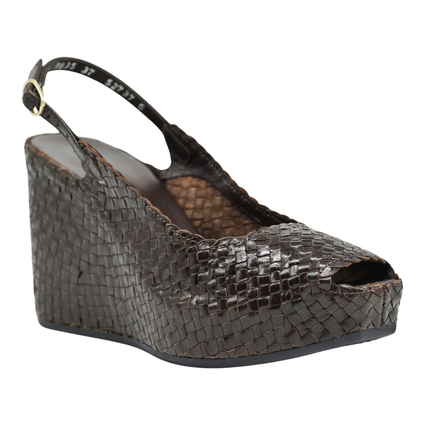 Pons Quintana Fancy Πλατφόρμες Slingback με Peep Toe - Καφέ