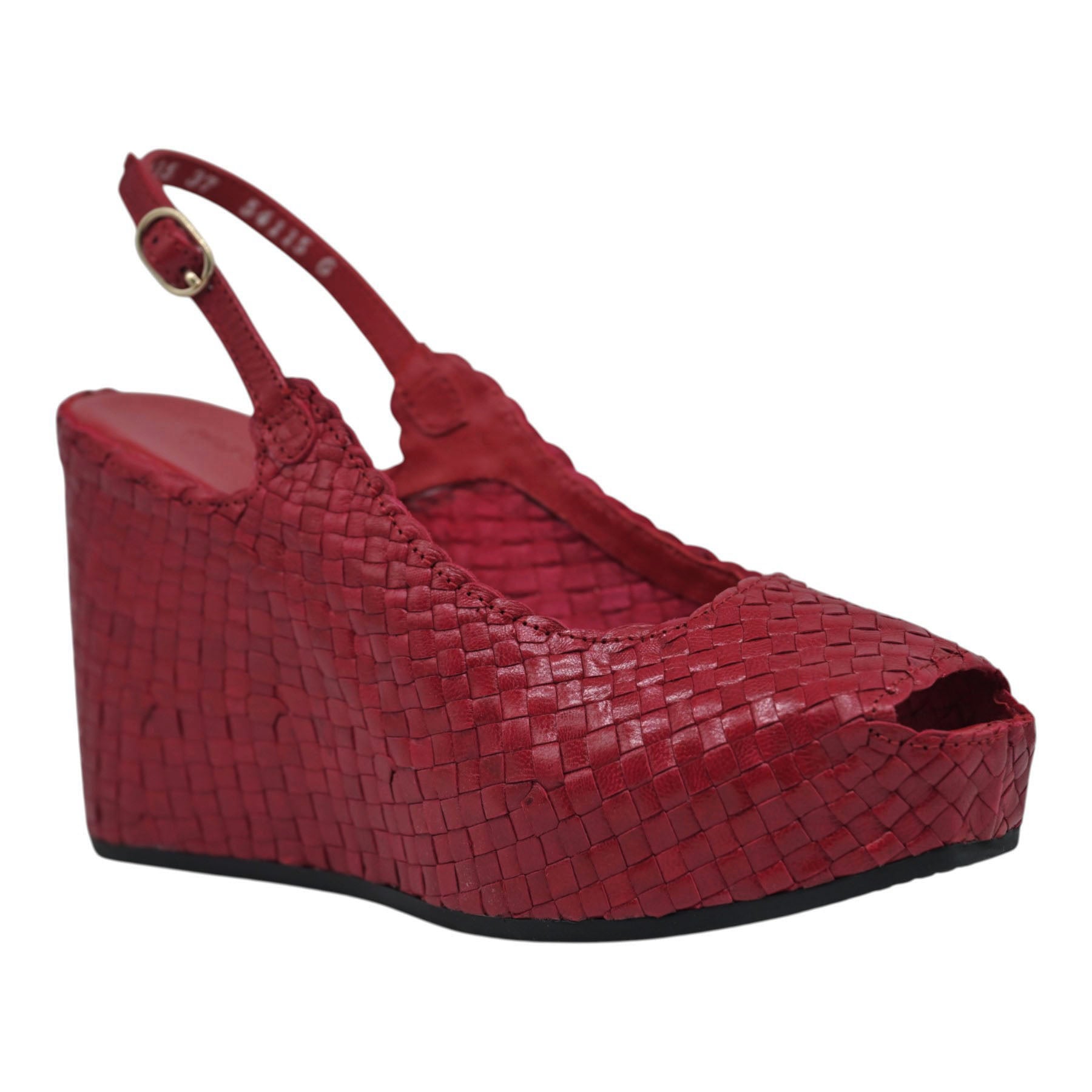 Pons Quintana Fancy Πλατφόρμες Slingback με Peep Toe - Rubbi