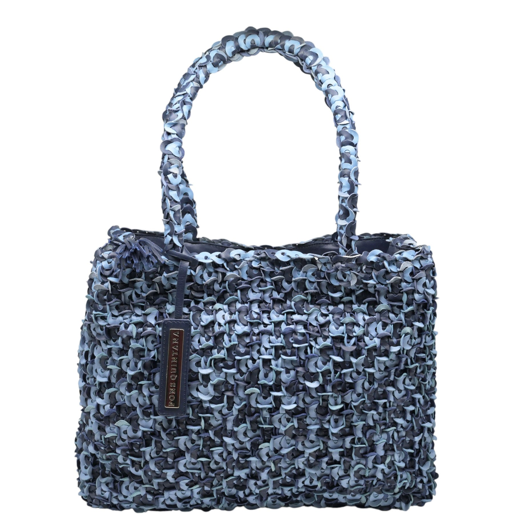 Pons Quintana V253 Τσάντα Ώμου Ανάγλυφη - Azulon