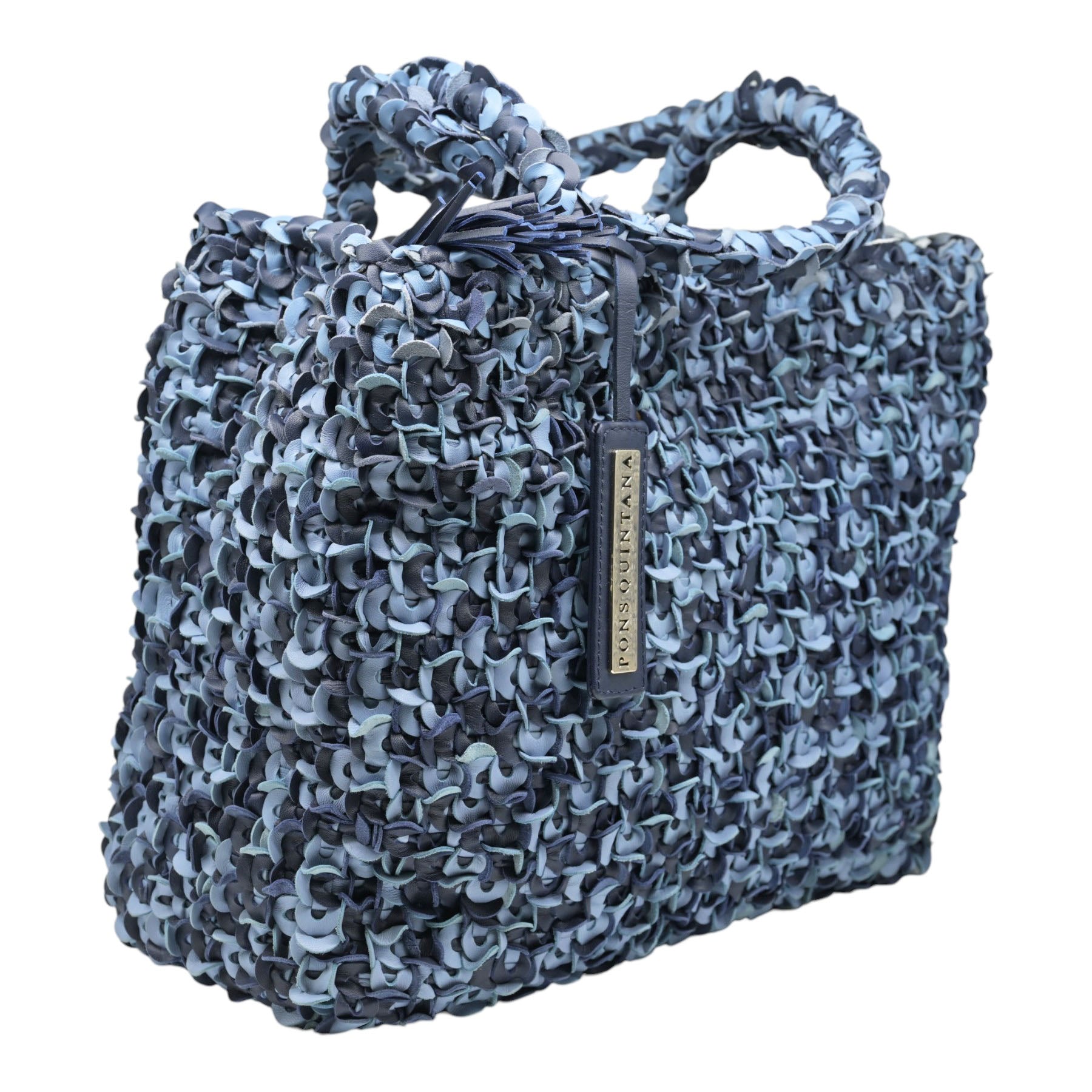 Pons Quintana V253 Τσάντα Ώμου Ανάγλυφη - Azulon