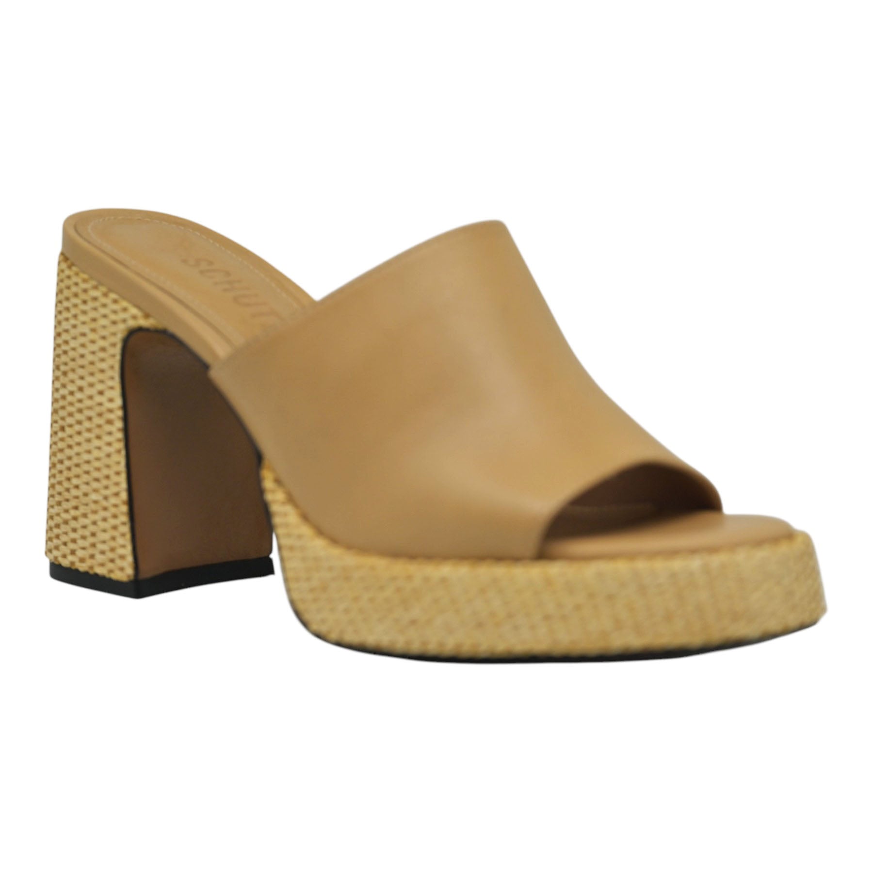 Schutz 22274 Mules με Χοντρό Τακούνι - Beige