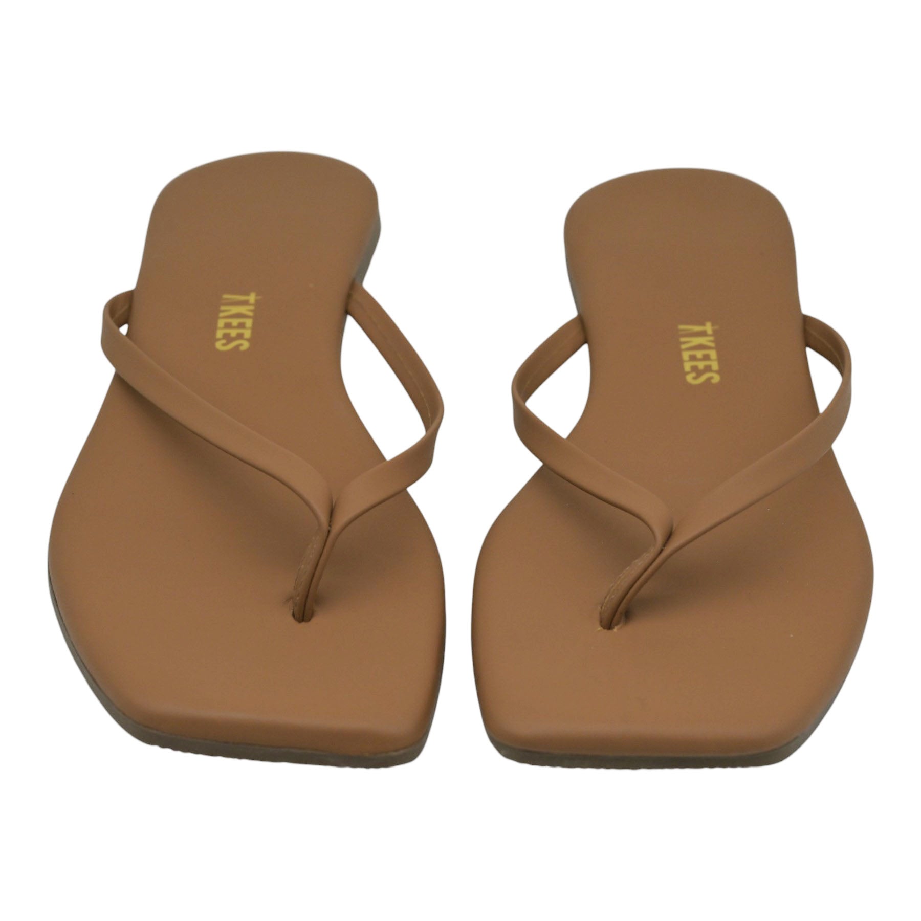 Tkees SQ Toe Lily Σαγιονάρες Minimal με Καρέ Μύτη - Natural