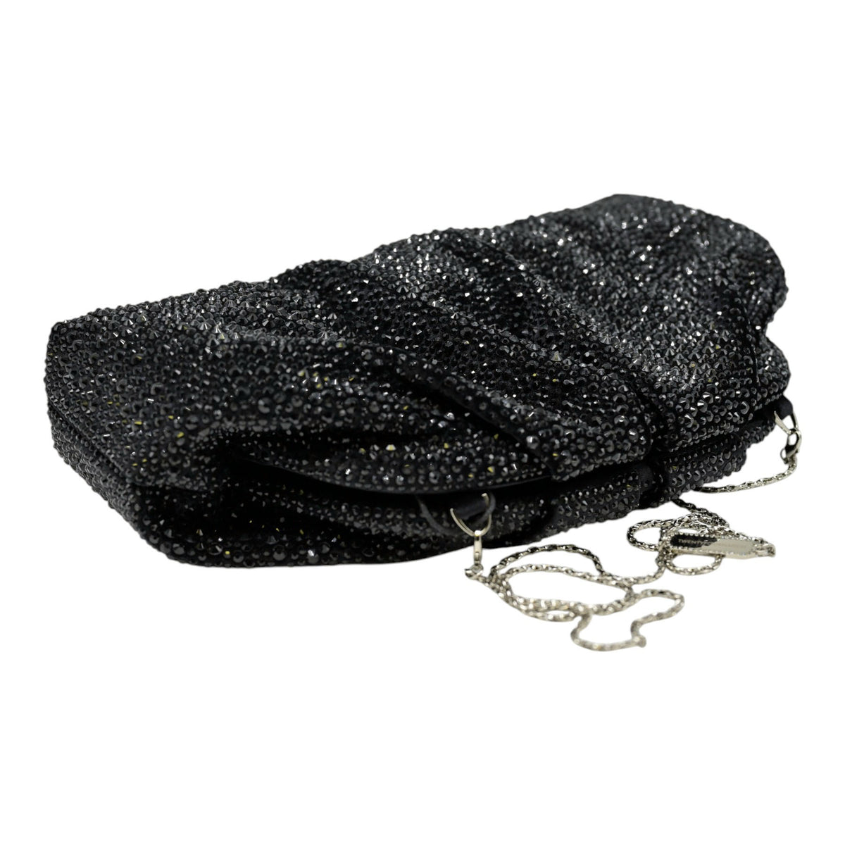 Twenty Fourhaitch Mirach Τσάντα Pouch με Στρας - Μαύρη