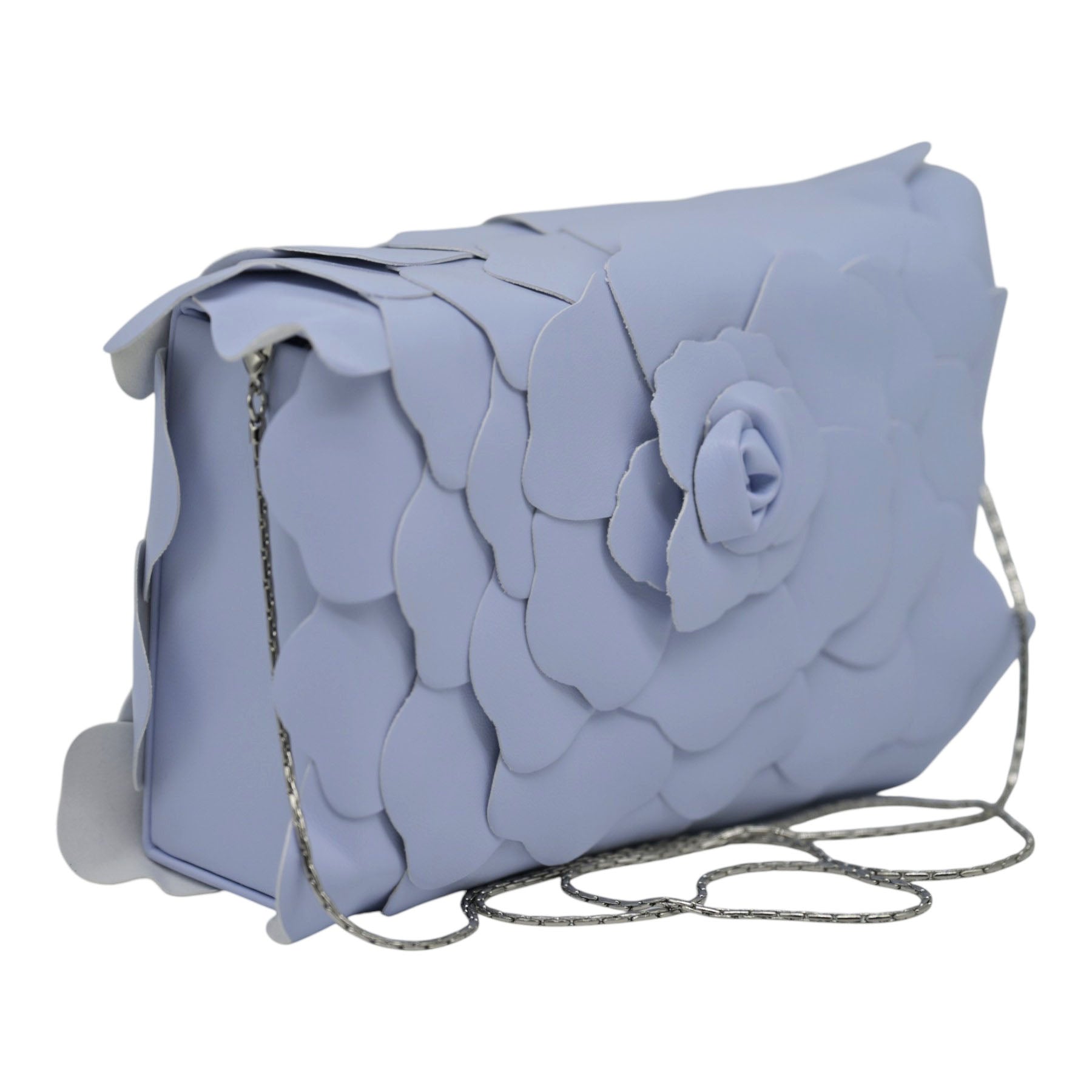 Twenty Fourhaitch Caleta Τσάντα Χιαστί με Τρισδιάστατο Λουλούδι - Γαλάζια
