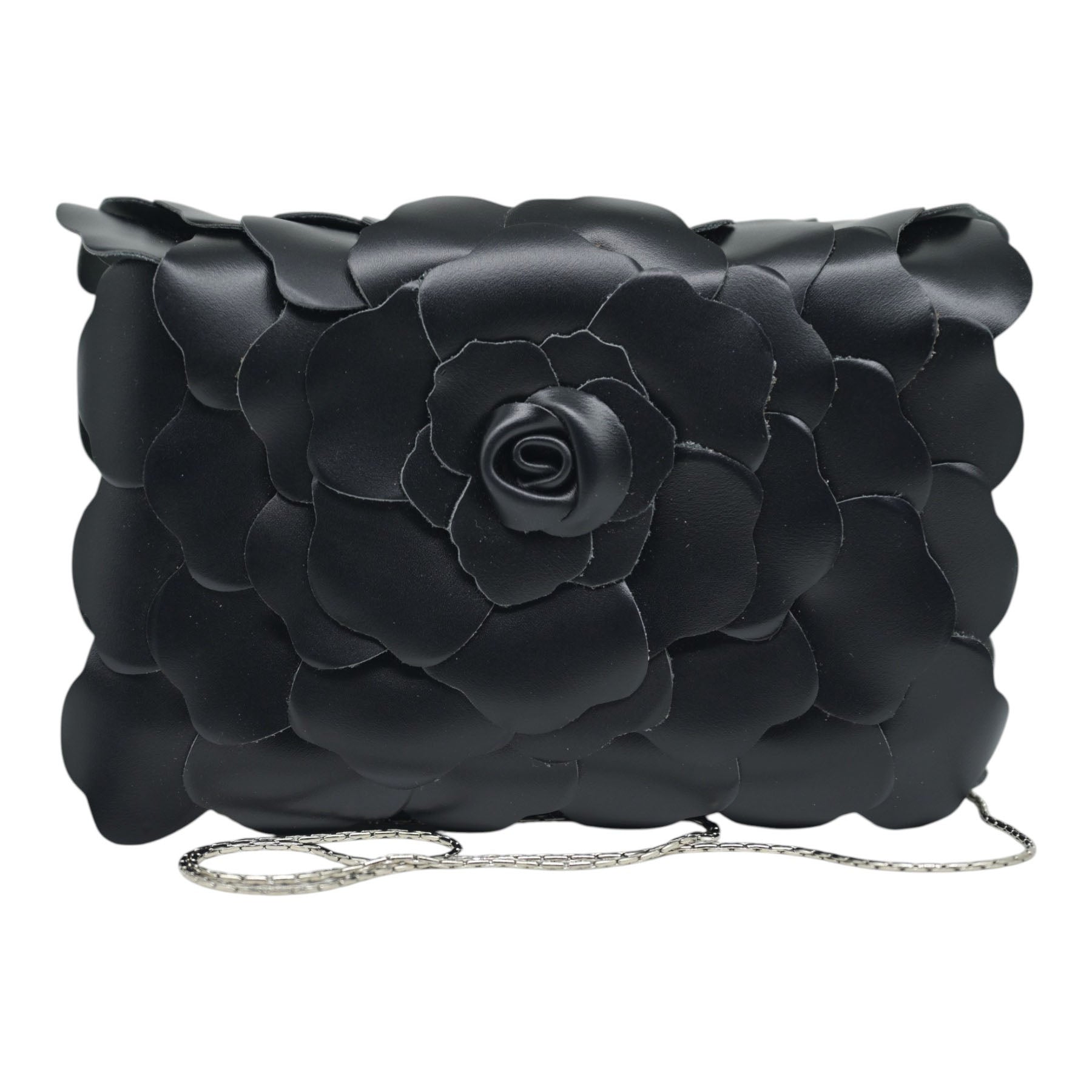 Twenty Fourhaitch Caleta Τσάντα Χιαστί με Τρισδιάστατο Λουλούδι - Μαύρη