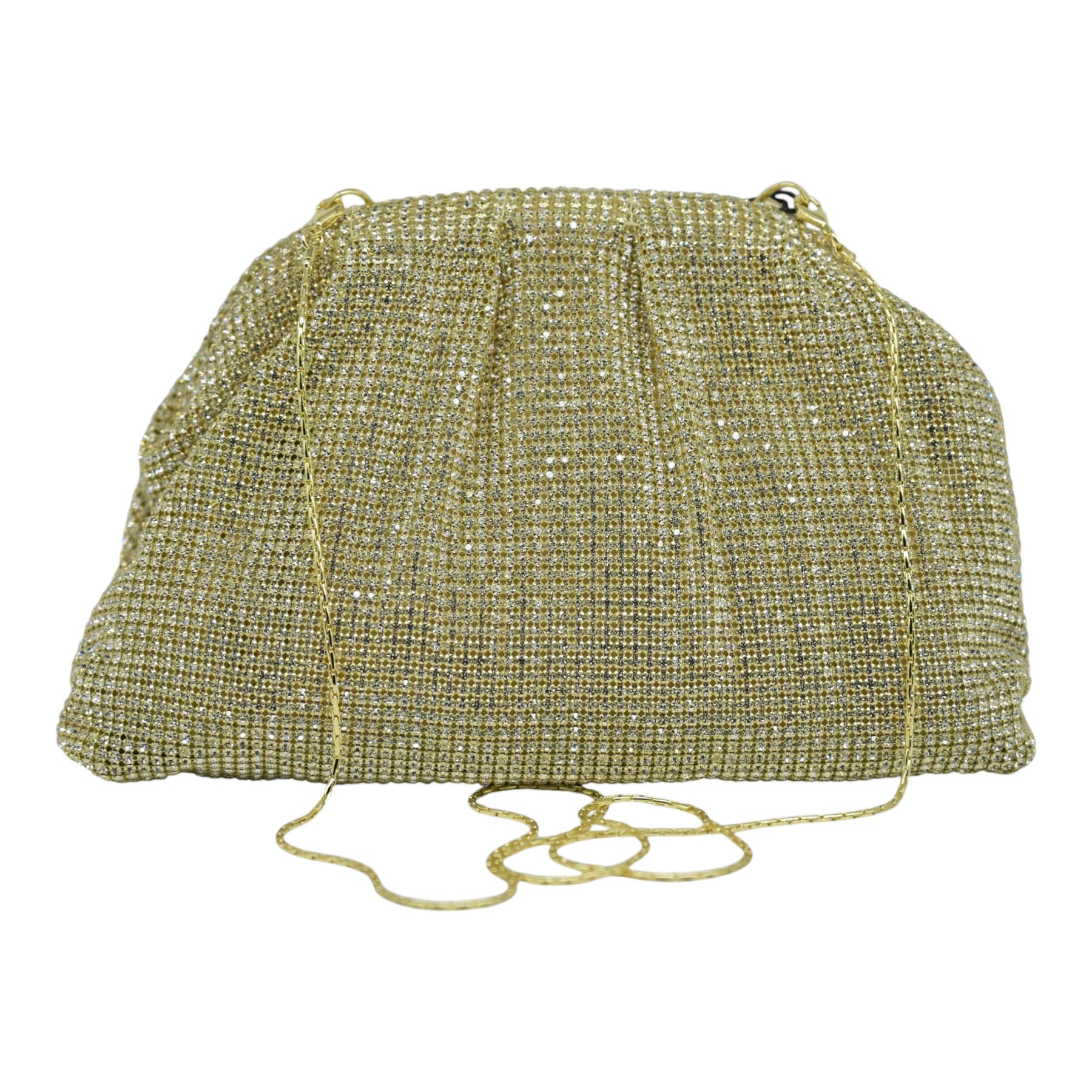 Twenty Fourhaitch Petra Τσάντα Pouch με Στρας - Χρυσή