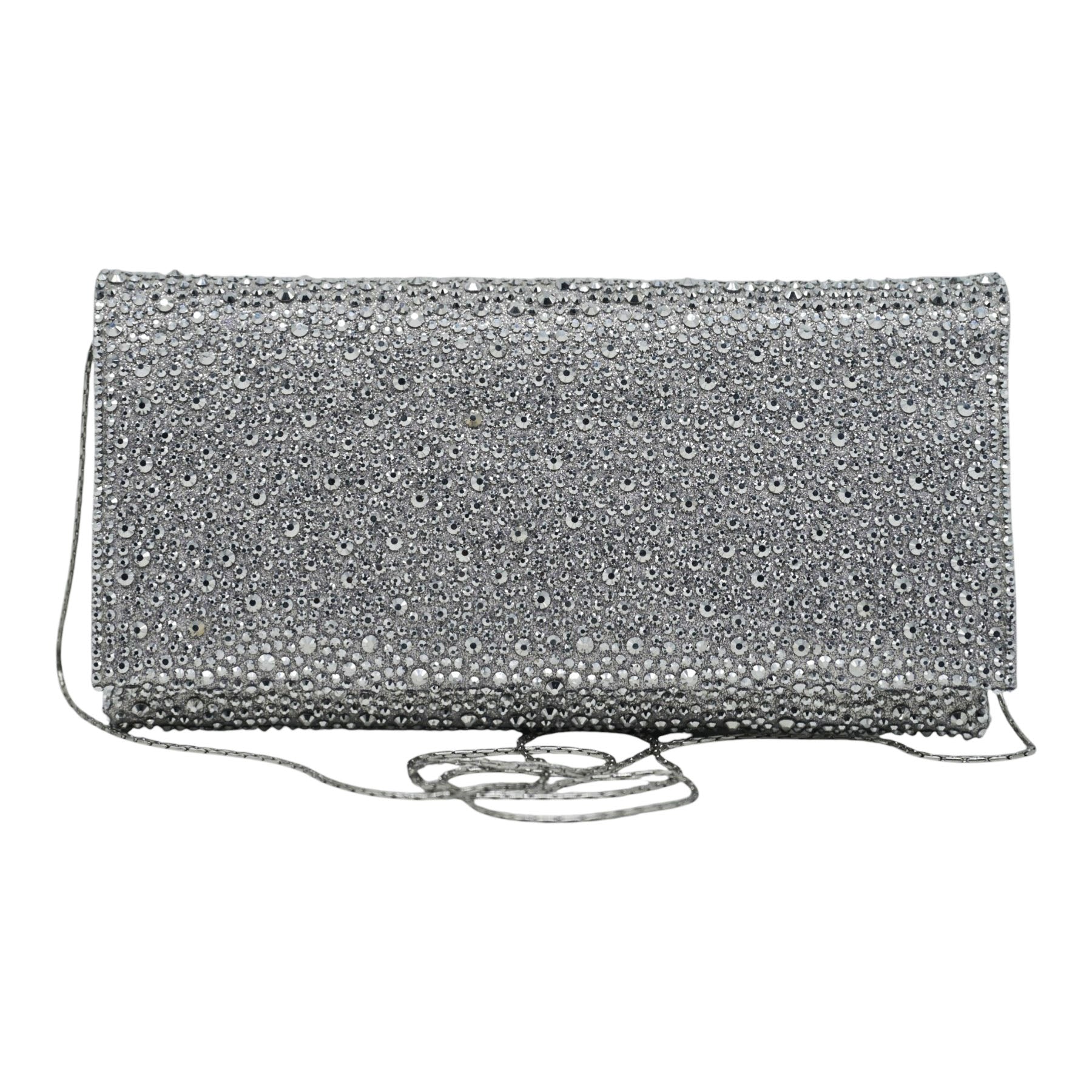 Twenty Fourhaitch Siria Τσάντα Φάκελος με Πέτρες - Ασημί