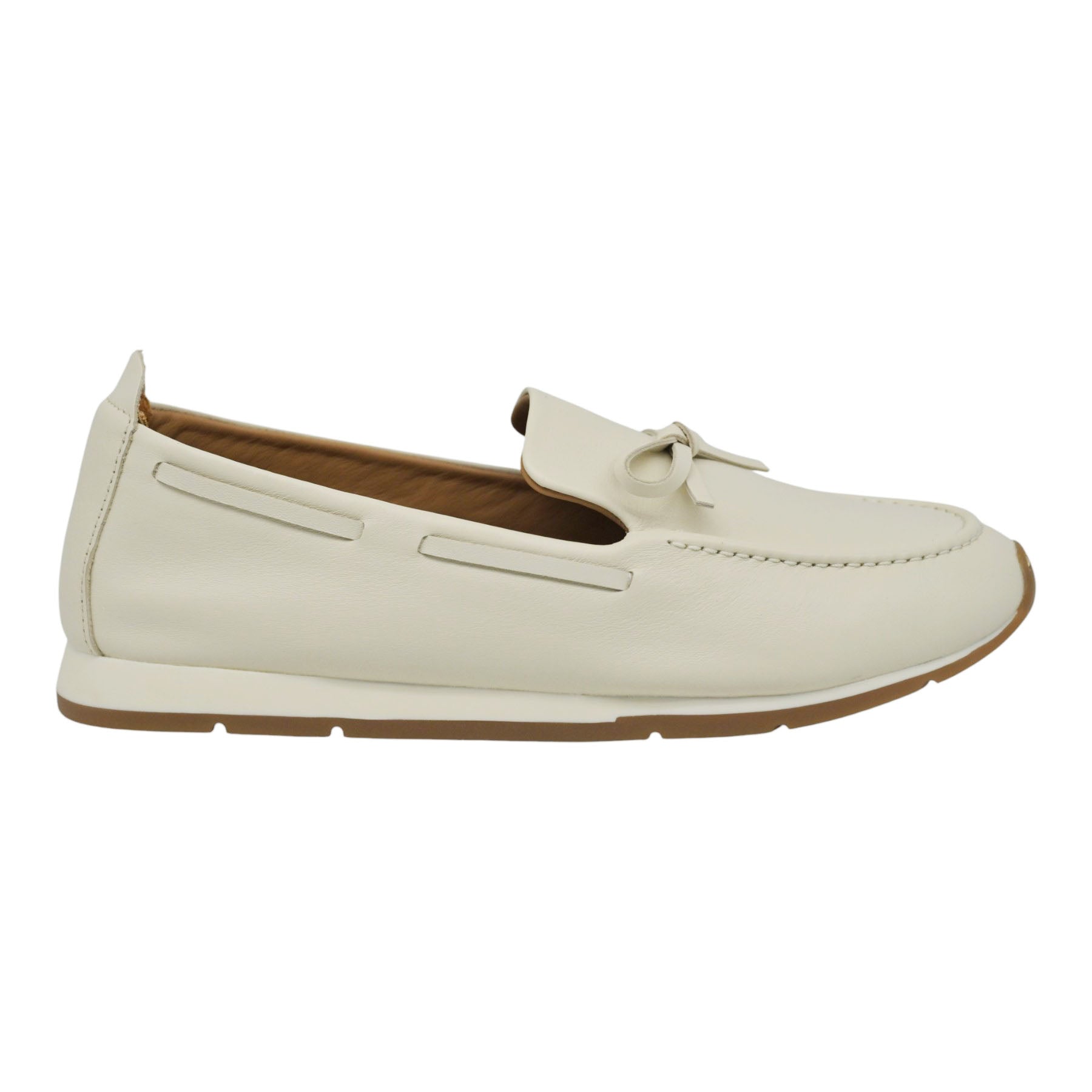 Unisa Dimas Boat Shoes με Φιόγκο - Ivory