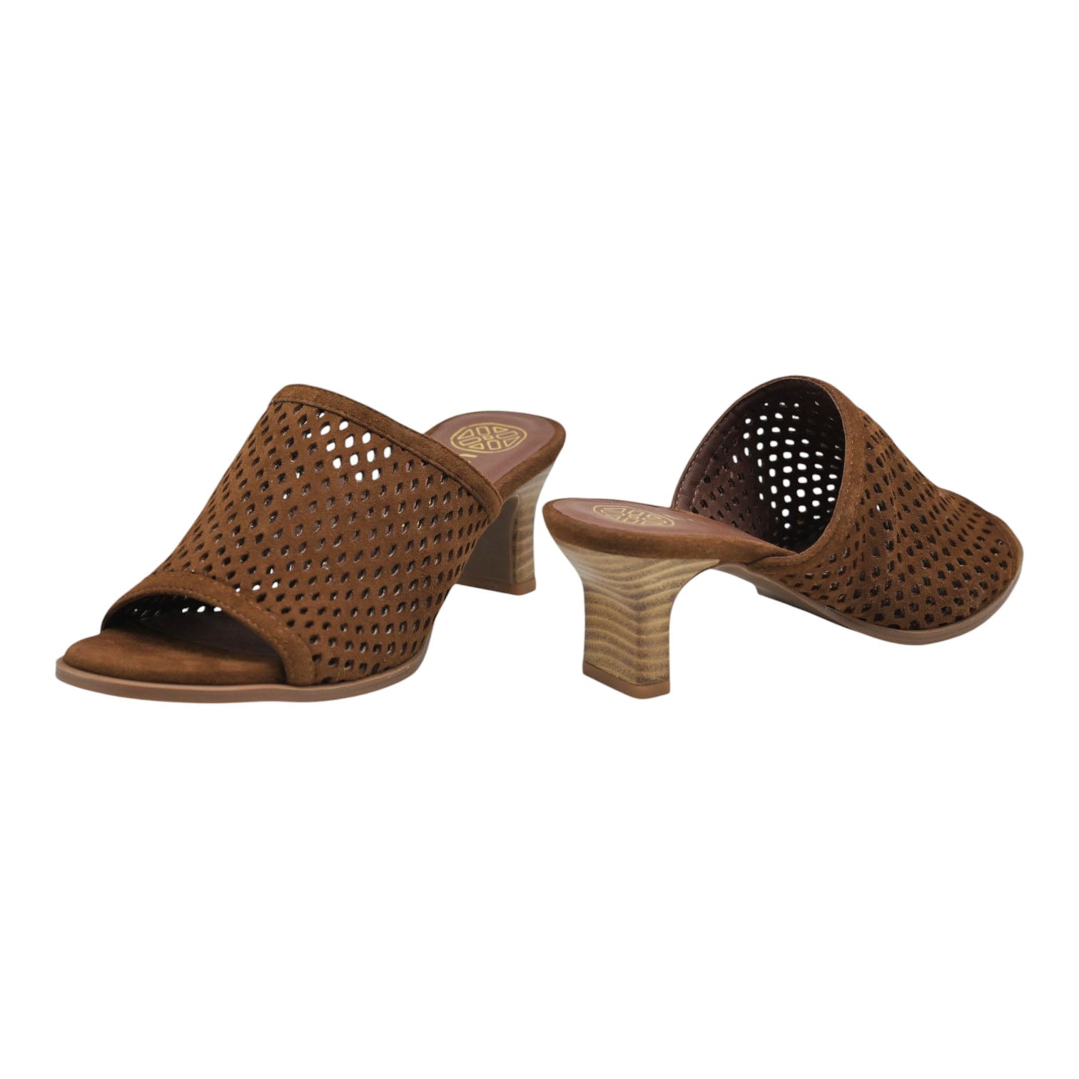 Unisa Labuk Mules Διάτρητα με Peep Toe - Choco Σουέντ