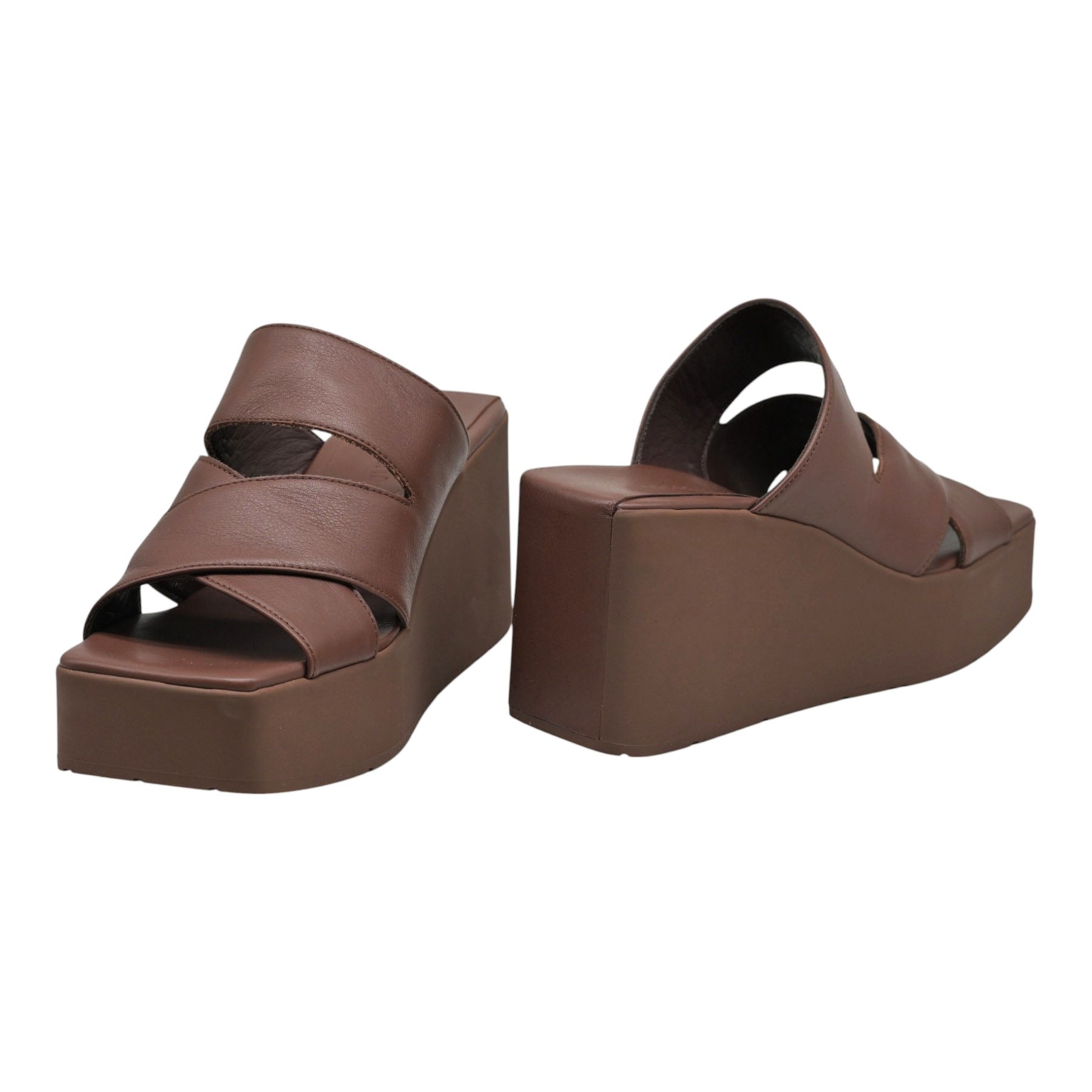 Vic Matie 5450 Mules με Λουριά και Φιάπα - Ebano
