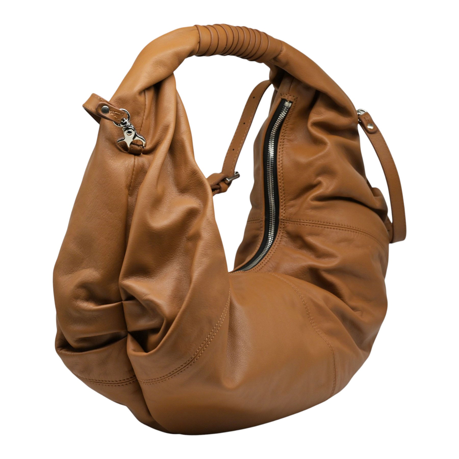 Vic Matie T414 Τσάντα Hobo με Φερμουάρ - Tobacco