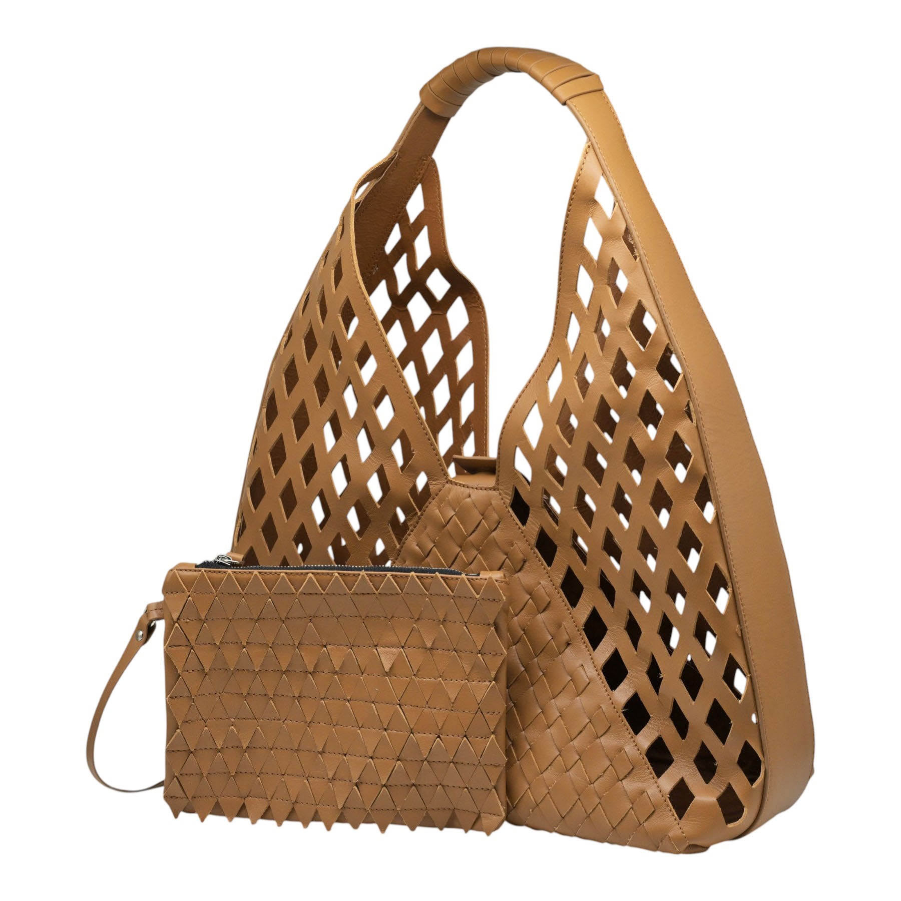 Vic Matie T420 Τσάντα Ώμου Διάτρητη - Bisquit