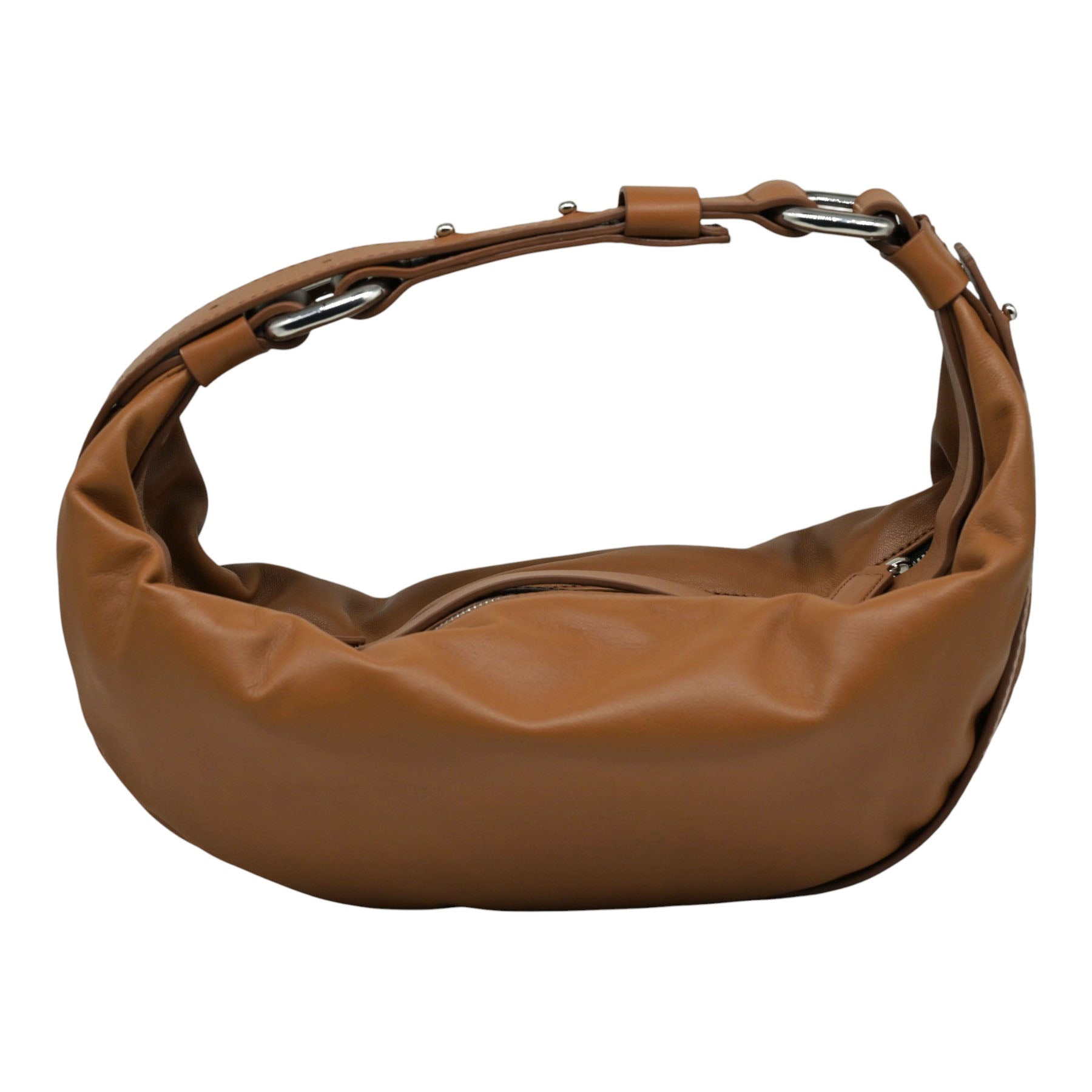 Vic Matie T626 Τσάντα Hobo με Διπλό Φερμουάρ - Tobacco