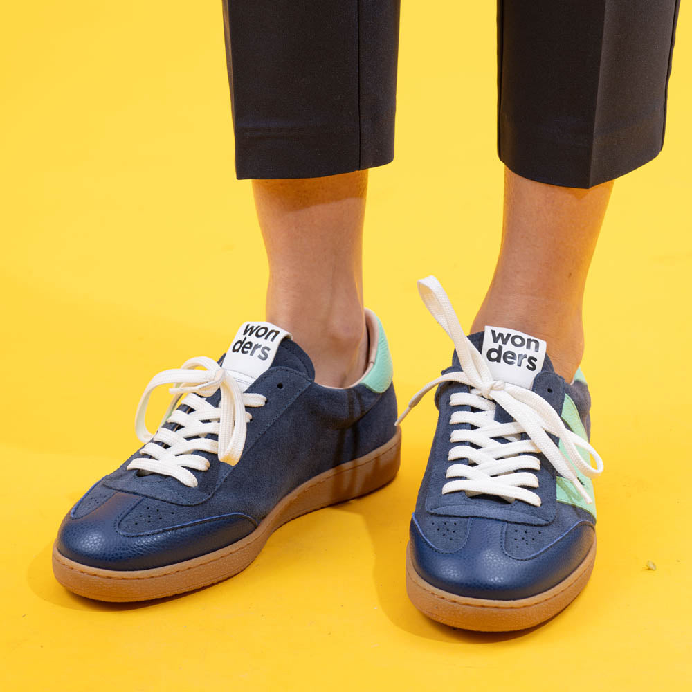 Wonders 2001 Sneakers με W - Μπλέ Σουέντ