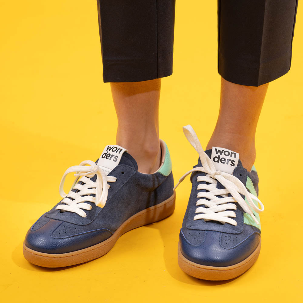 Wonders 2001 Sneakers με W - Μπλέ Σουέντ