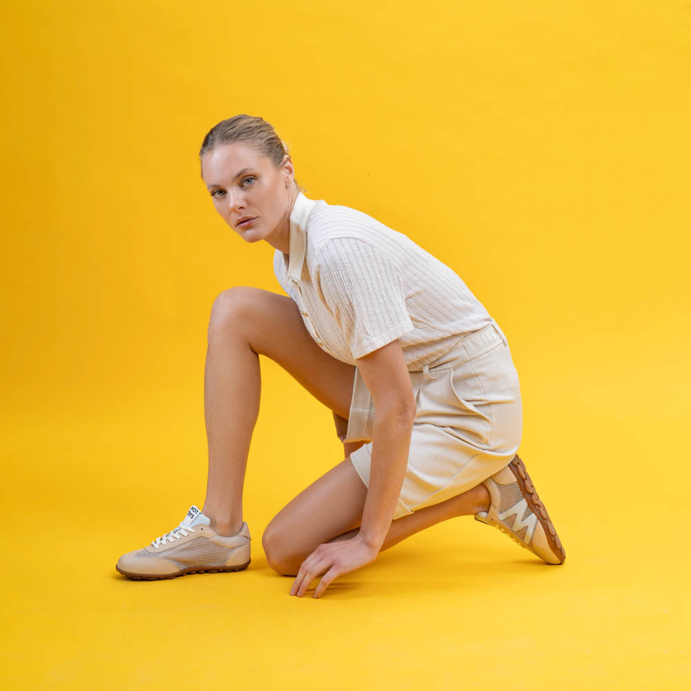 Wonders 2101 Sneakers με Δίχτυ - Beige