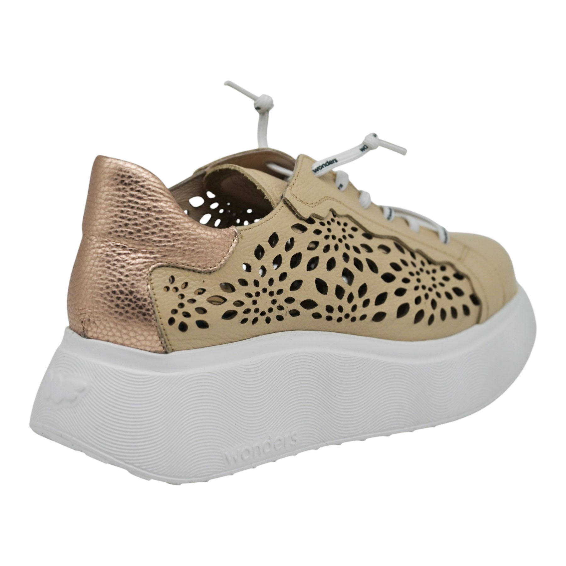 Wonders 3641 Sneakers Δίπατα με Laser Cut - Beige