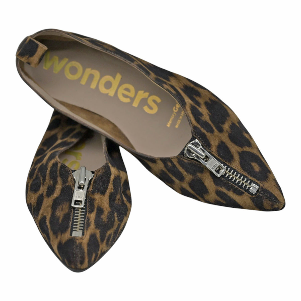 Wonders 3851 Μπαλαρίνες με Εσωτερική Πλατφόρμα - Μαύρο με Μπεζ Σουέντ