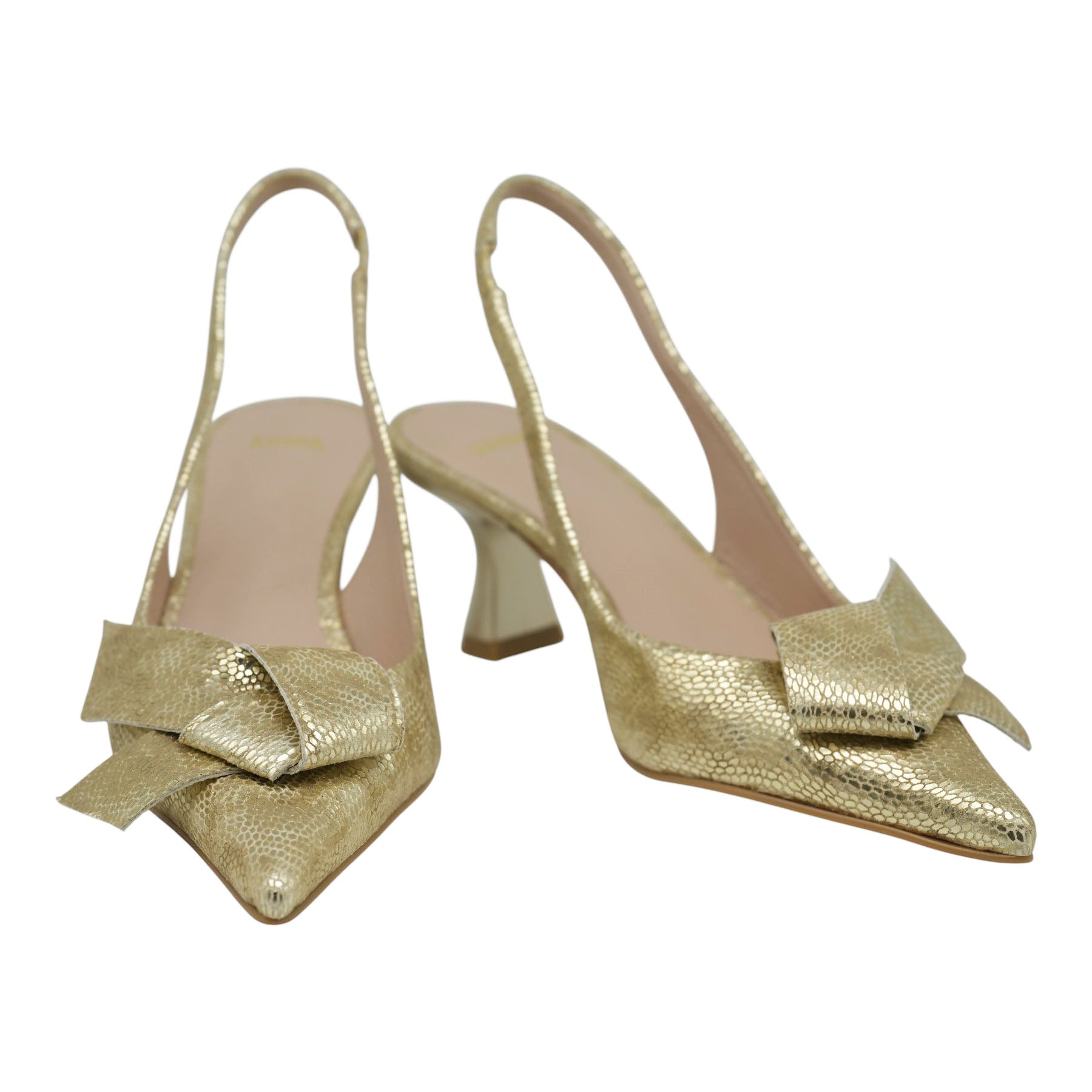 Zinda 2750 Γόβες Slingback με Διακοσμητικό Φιόγκο - Platino
