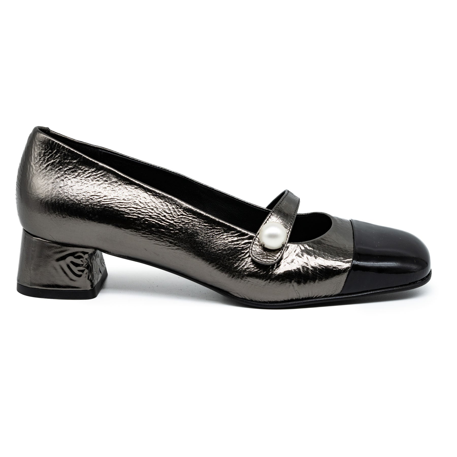 Zinda 2826 Γοβάκια με Πέρλα - Ατσαλί