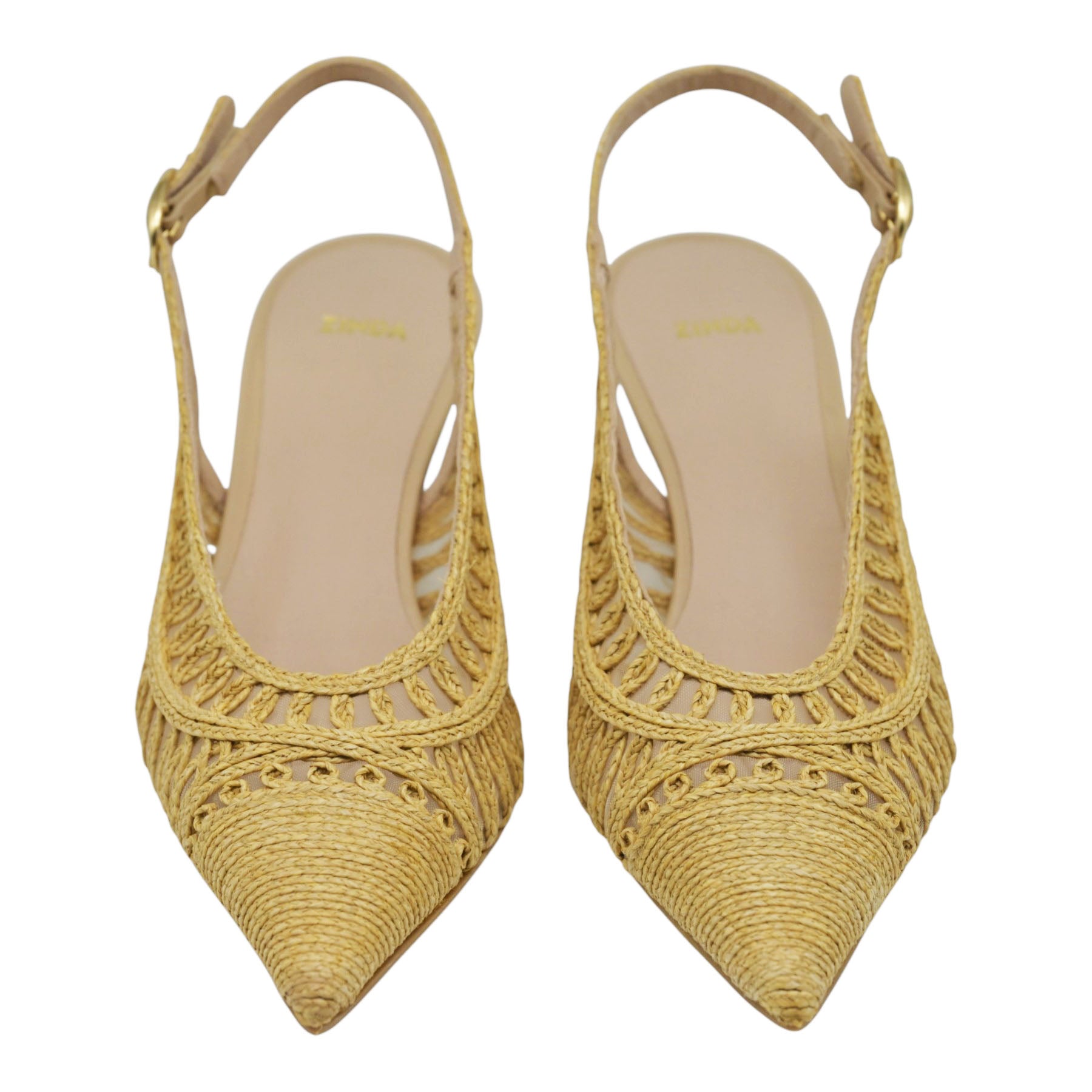 Zinda 3410 Γόβες Raffia Slingback - Naturale