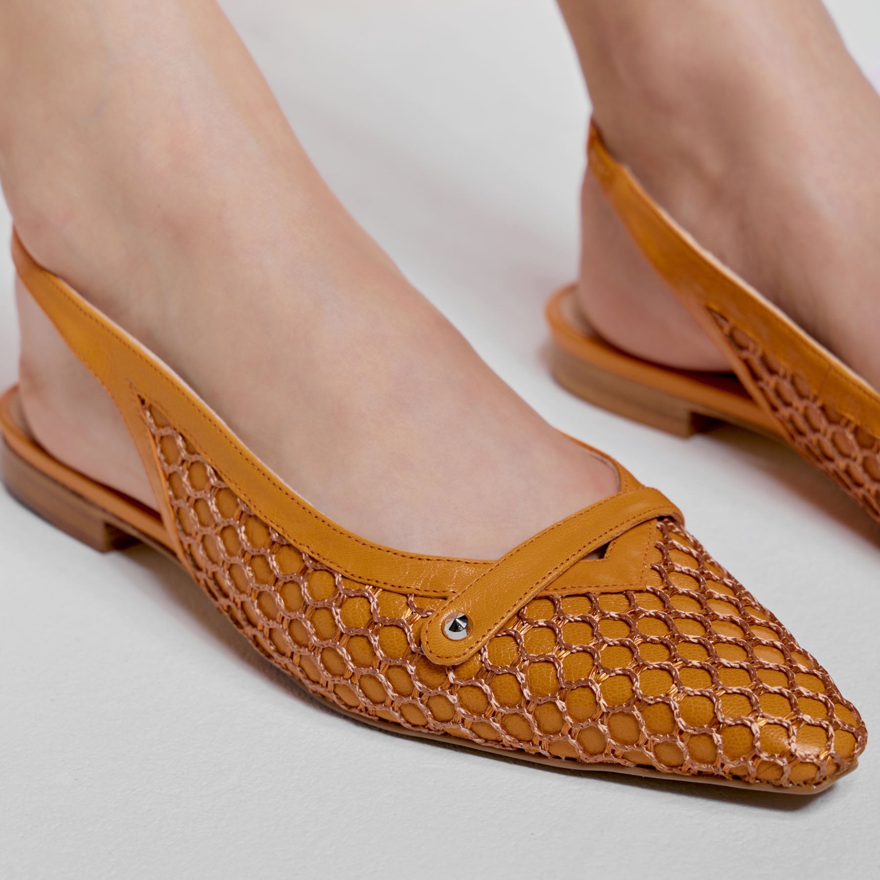 Zinda 2617 Slingback Μπαλαρίνες με Δίχτυ - Mango