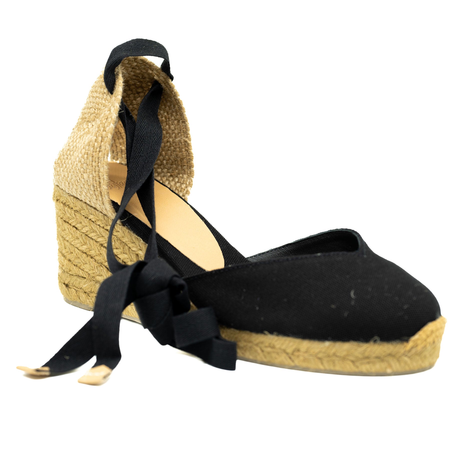 Castaner Πλατφόρμες Chiara με Κορδέλα - Μαύρες