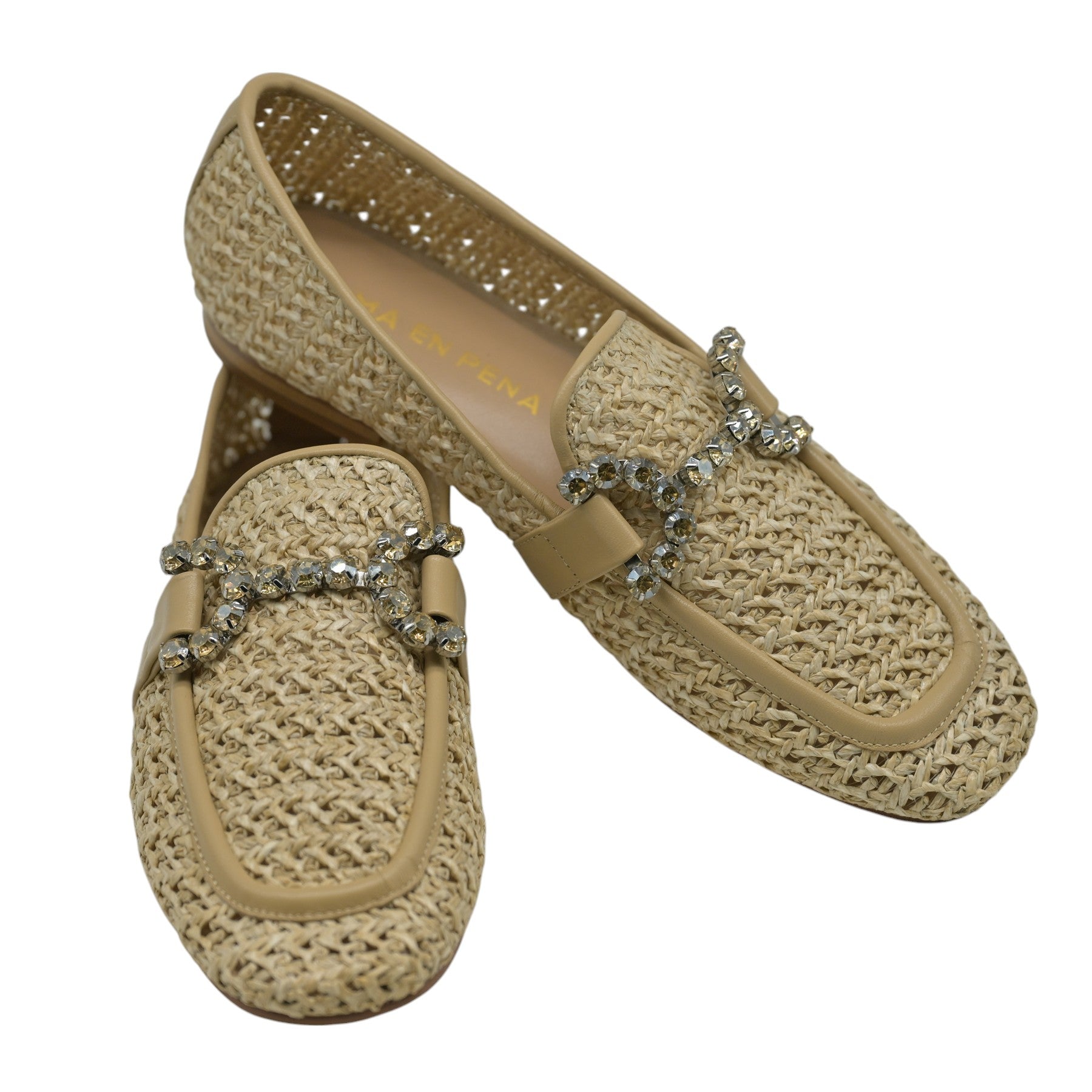 Alma en Pena 304 Loafers Raffia - Sand