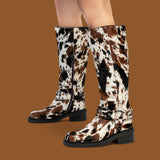 Alma en Pena 51050 Μπότες Biker με Φυσική Τρίχα - Εκρού Καφέ