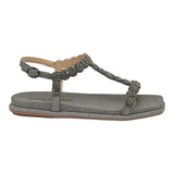 Alma en Pena 51609 Σανδάλια T-Strap με Στρας - Pewter