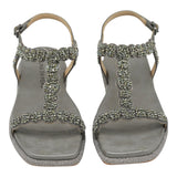 Alma en Pena 51609 Σανδάλια T-Strap με Στρας - Pewter