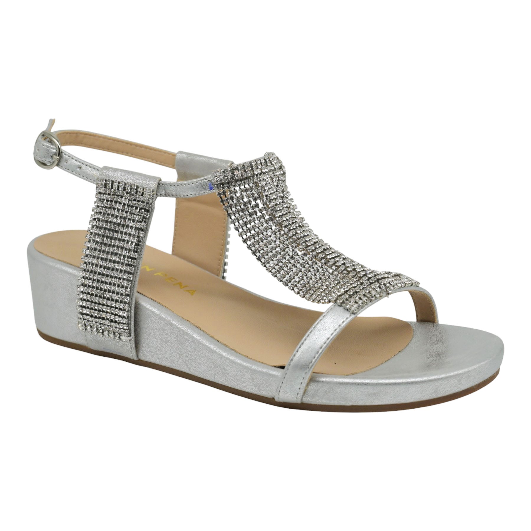 Alma en Pena 51776 Χαμηλές Μεταλλικές Πλατφόρμες με Στρας - Ασημί