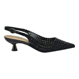 Alma en Pena 531 Slingback Γόβες με Διακοσμητικές Πέτρες - Μαύρο