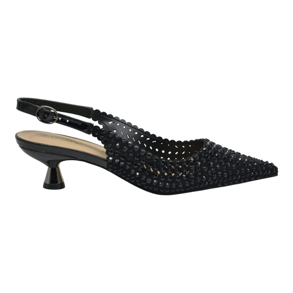 Alma en Pena 531 Slingback Γόβες με Διακοσμητικές Πέτρες - Μαύρο