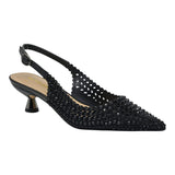 Alma en Pena 531 Slingback Γόβες με Διακοσμητικές Πέτρες - Μαύρο