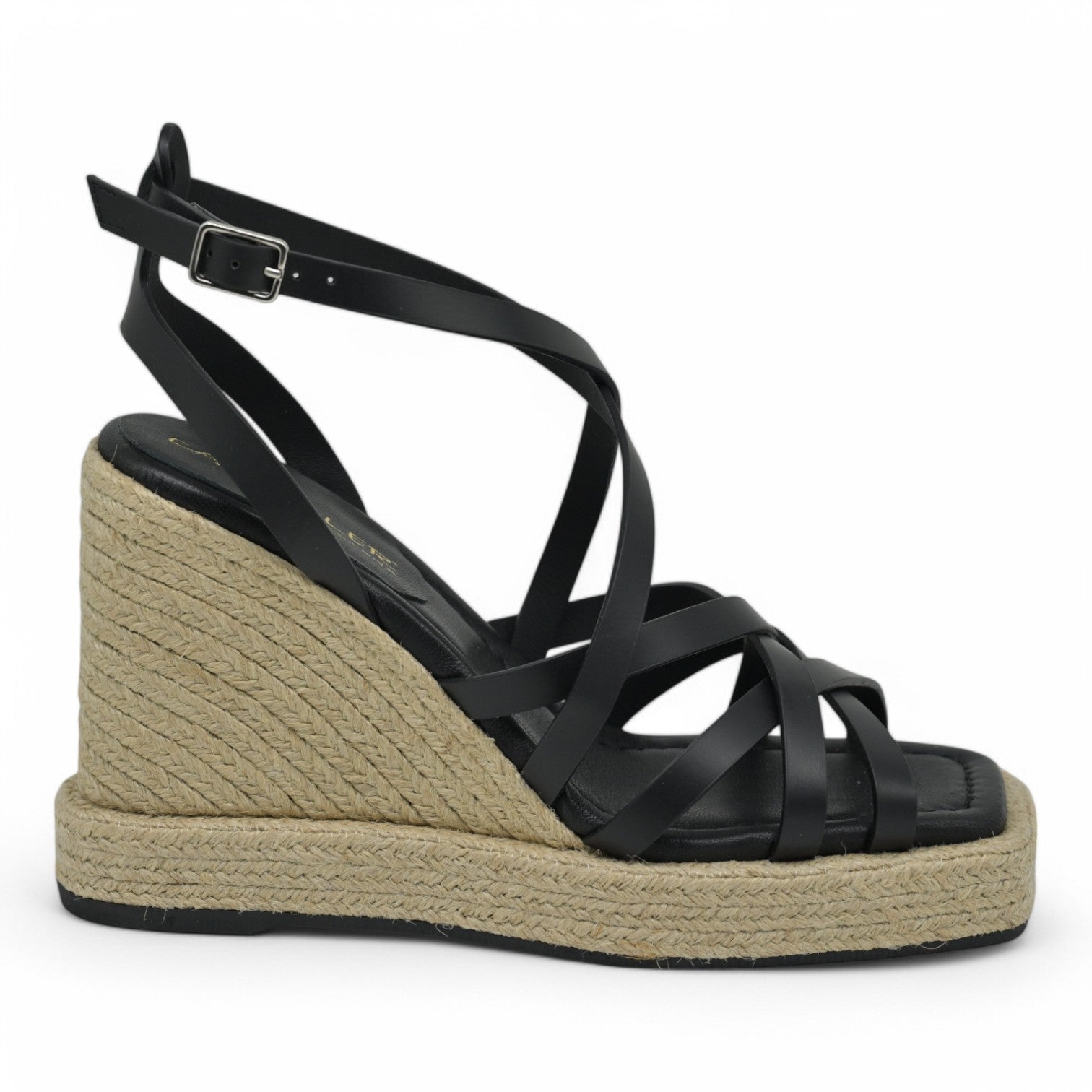 Casteller 927 Πλατφόρμες Εσπαντρίγιες με Λουράκια - Μαύρο