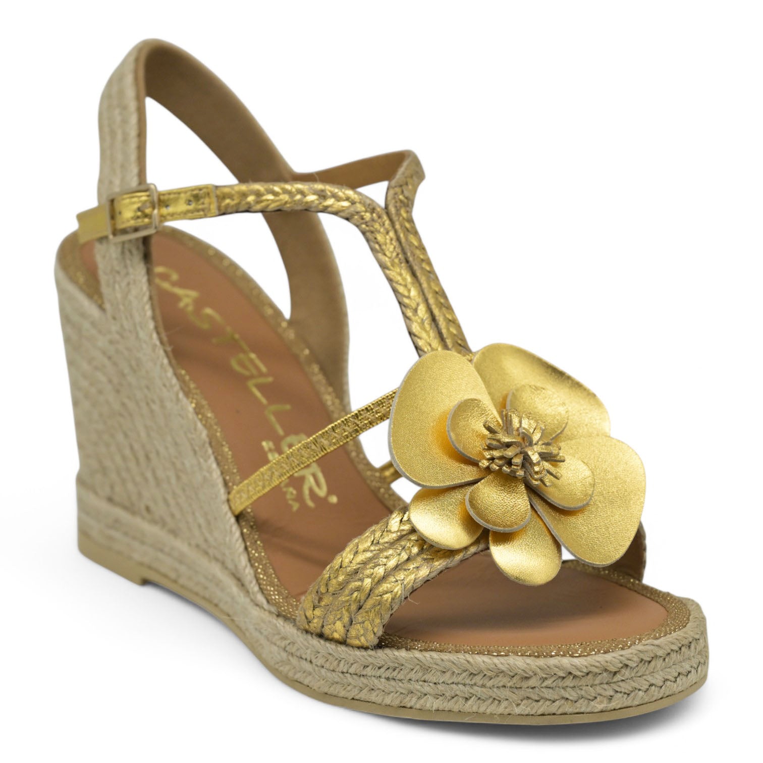 Casteller 934 Πλατφόρμες Εσπαντρίγιες με Λουλούδι - Χρυσό