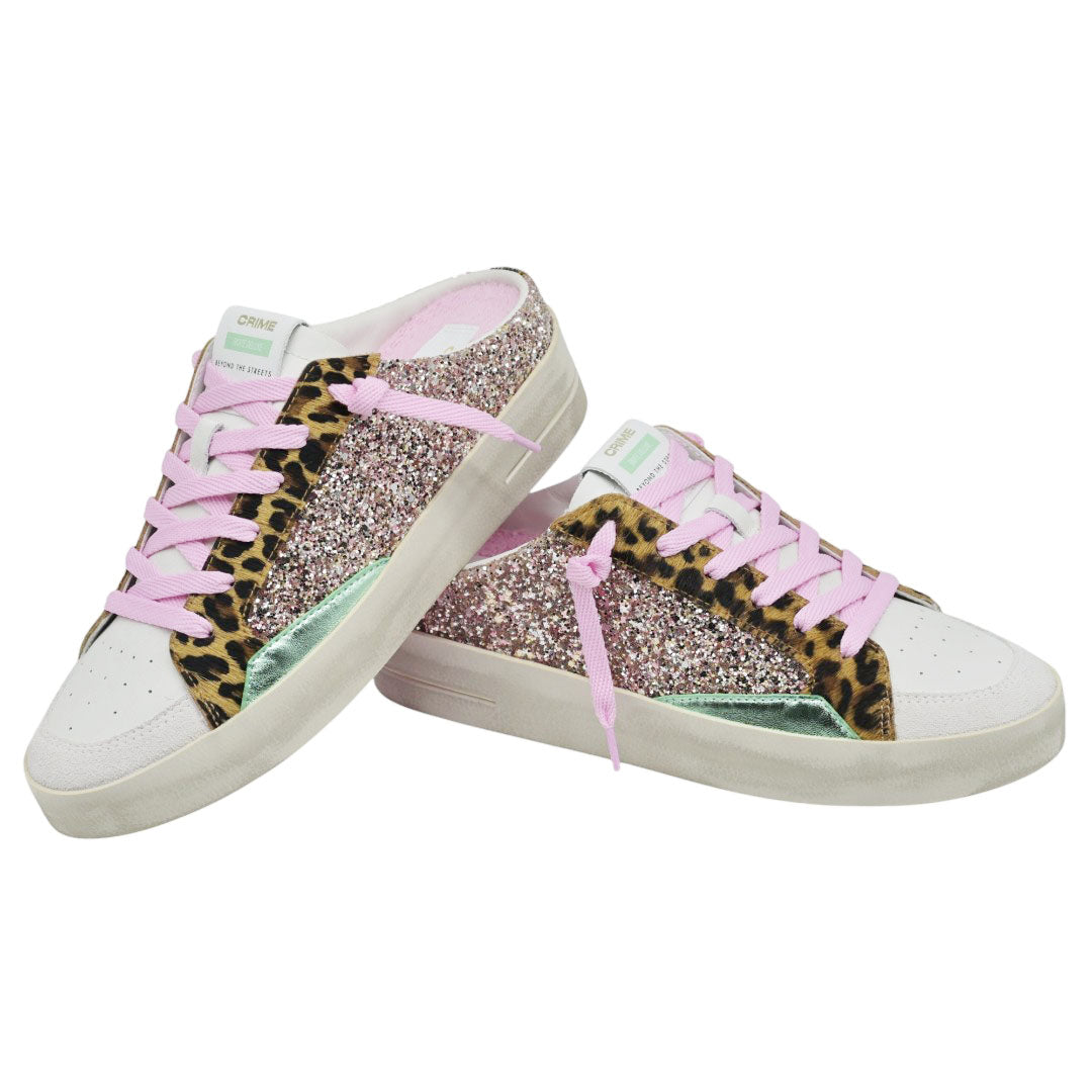 Crime 20171 Mules Sneakers - Άσπρο με Ροζ