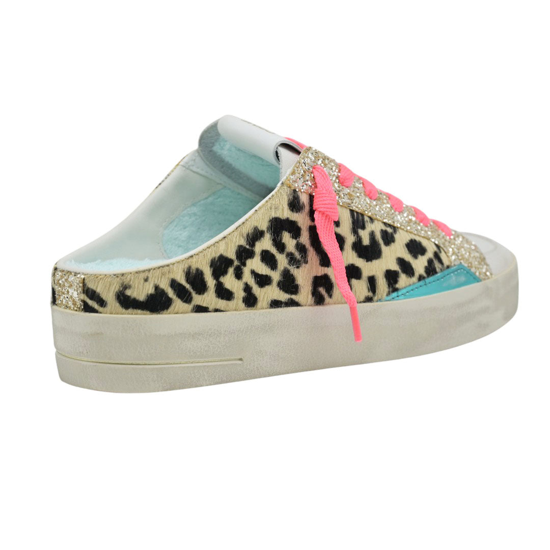 Crime 20172 Mules Sneakers - Άσπρο με Λεοπάρ