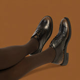 Frau 95 U6 Κλασσικά Φλατ Oxfords - Καφέ