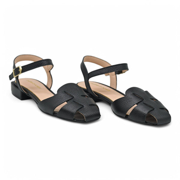 Galleria di Scarpe 158 Slingback Φλατ Μεταλλικές Μπαλαρίνες - Μαύρο