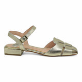 Galleria di Scarpe 158 Slingback Φλατ Μεταλλικές Μπαλαρίνες - Platino