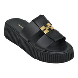 Galleria di Scarpe 24/211 Παντόφλες Δίπατες με Τόκα - Μαύρο