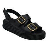 Galleria di Scarpe 24/39 Δίπατα Σανδάλια με Αγκράφες & Velcro - Μαύρες