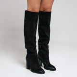 Gianni Crasto 8544 Μπότες με Ψηλή Γάμπα και Τακούνι - Μαύρο Καστόρ